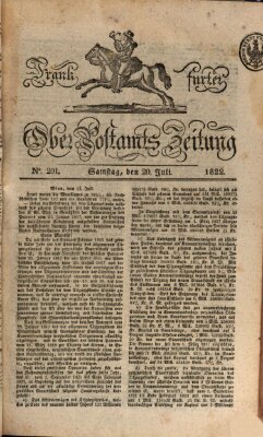 Frankfurter Ober-Post-Amts-Zeitung Samstag 20. Juli 1822