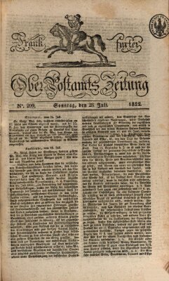 Frankfurter Ober-Post-Amts-Zeitung Sonntag 28. Juli 1822