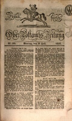 Frankfurter Ober-Post-Amts-Zeitung Montag 29. Juli 1822