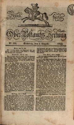 Frankfurter Ober-Post-Amts-Zeitung Sonntag 4. August 1822