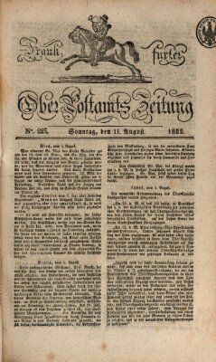 Frankfurter Ober-Post-Amts-Zeitung Sonntag 11. August 1822