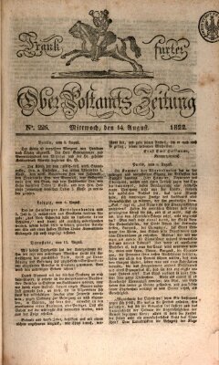 Frankfurter Ober-Post-Amts-Zeitung Mittwoch 14. August 1822