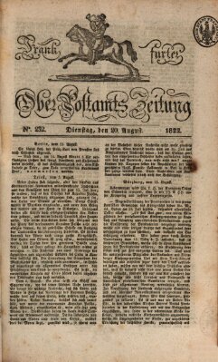 Frankfurter Ober-Post-Amts-Zeitung Dienstag 20. August 1822