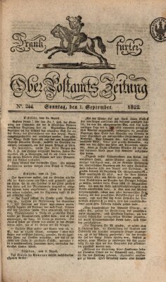 Frankfurter Ober-Post-Amts-Zeitung Sonntag 1. September 1822