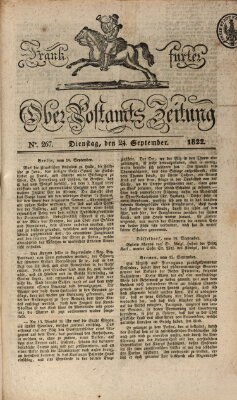 Frankfurter Ober-Post-Amts-Zeitung Dienstag 24. September 1822