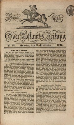 Frankfurter Ober-Post-Amts-Zeitung Sonntag 29. September 1822