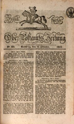 Frankfurter Ober-Post-Amts-Zeitung Samstag 12. Oktober 1822