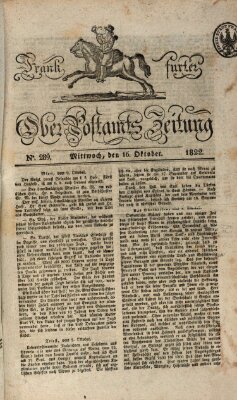 Frankfurter Ober-Post-Amts-Zeitung Mittwoch 16. Oktober 1822