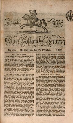 Frankfurter Ober-Post-Amts-Zeitung Donnerstag 17. Oktober 1822