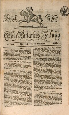 Frankfurter Ober-Post-Amts-Zeitung Montag 28. Oktober 1822