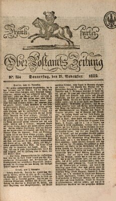 Frankfurter Ober-Post-Amts-Zeitung Donnerstag 21. November 1822