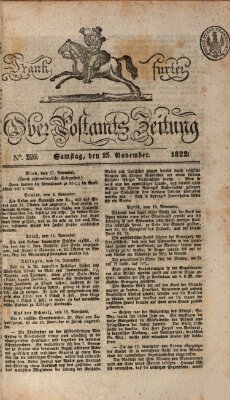 Frankfurter Ober-Post-Amts-Zeitung Samstag 23. November 1822