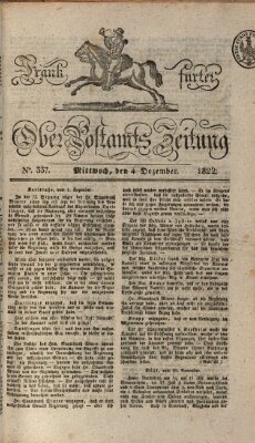 Frankfurter Ober-Post-Amts-Zeitung Mittwoch 4. Dezember 1822