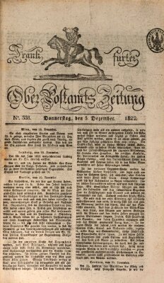 Frankfurter Ober-Post-Amts-Zeitung Donnerstag 5. Dezember 1822