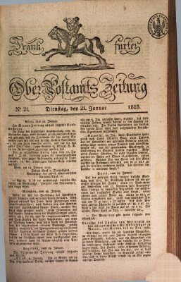 Frankfurter Ober-Post-Amts-Zeitung Dienstag 21. Januar 1823