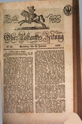 Frankfurter Ober-Post-Amts-Zeitung Samstag 25. Januar 1823