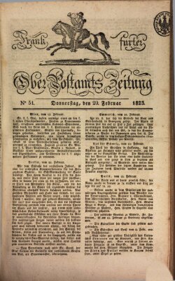 Frankfurter Ober-Post-Amts-Zeitung Donnerstag 20. Februar 1823