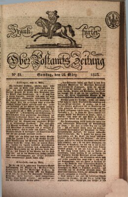 Frankfurter Ober-Post-Amts-Zeitung Samstag 22. März 1823