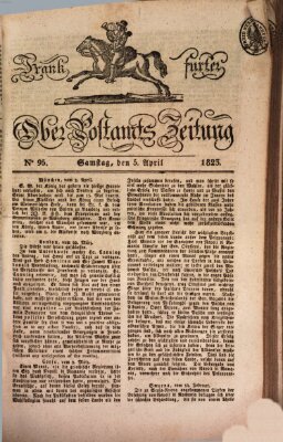 Frankfurter Ober-Post-Amts-Zeitung Samstag 5. April 1823