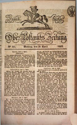 Frankfurter Ober-Post-Amts-Zeitung Montag 21. April 1823