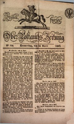 Frankfurter Ober-Post-Amts-Zeitung Donnerstag 24. April 1823