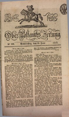 Frankfurter Ober-Post-Amts-Zeitung Donnerstag 12. Juni 1823