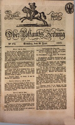 Frankfurter Ober-Post-Amts-Zeitung Samstag 21. Juni 1823