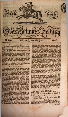 Frankfurter Ober-Post-Amts-Zeitung Mittwoch 23. Juli 1823