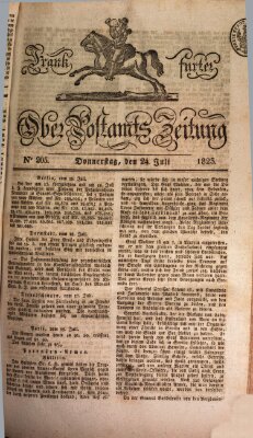 Frankfurter Ober-Post-Amts-Zeitung Donnerstag 24. Juli 1823