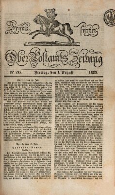 Frankfurter Ober-Post-Amts-Zeitung Freitag 1. August 1823