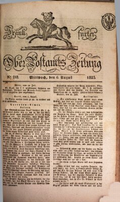 Frankfurter Ober-Post-Amts-Zeitung Mittwoch 6. August 1823