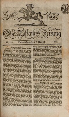 Frankfurter Ober-Post-Amts-Zeitung Donnerstag 7. August 1823