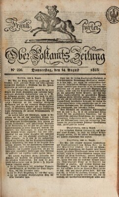 Frankfurter Ober-Post-Amts-Zeitung Donnerstag 14. August 1823