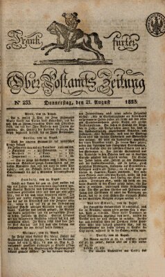 Frankfurter Ober-Post-Amts-Zeitung Donnerstag 21. August 1823