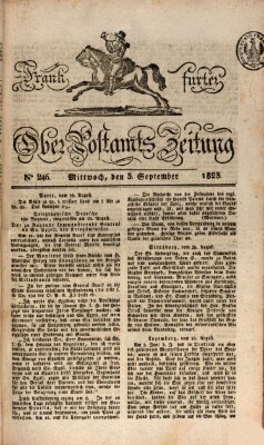 Frankfurter Ober-Post-Amts-Zeitung Mittwoch 3. September 1823