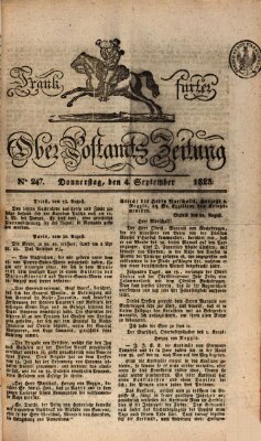 Frankfurter Ober-Post-Amts-Zeitung Donnerstag 4. September 1823