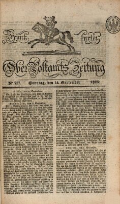 Frankfurter Ober-Post-Amts-Zeitung Sonntag 14. September 1823