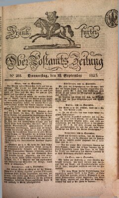 Frankfurter Ober-Post-Amts-Zeitung Donnerstag 18. September 1823