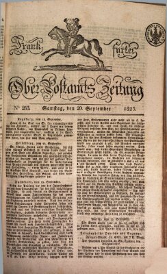 Frankfurter Ober-Post-Amts-Zeitung Samstag 20. September 1823