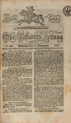 Frankfurter Ober-Post-Amts-Zeitung Sonntag 21. September 1823