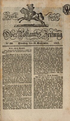 Frankfurter Ober-Post-Amts-Zeitung Dienstag 23. September 1823