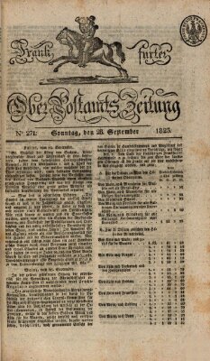 Frankfurter Ober-Post-Amts-Zeitung Sonntag 28. September 1823