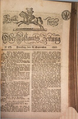 Frankfurter Ober-Post-Amts-Zeitung Dienstag 30. September 1823