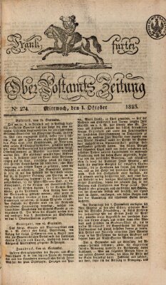 Frankfurter Ober-Post-Amts-Zeitung Mittwoch 1. Oktober 1823