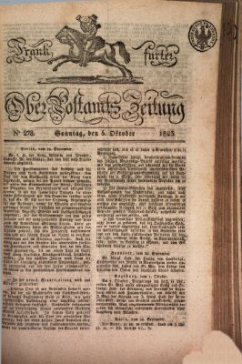 Frankfurter Ober-Post-Amts-Zeitung Sonntag 5. Oktober 1823