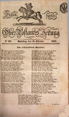 Frankfurter Ober-Post-Amts-Zeitung Samstag 18. Oktober 1823