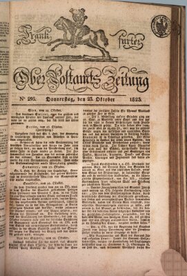 Frankfurter Ober-Post-Amts-Zeitung Donnerstag 23. Oktober 1823