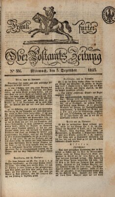 Frankfurter Ober-Post-Amts-Zeitung Mittwoch 3. Dezember 1823