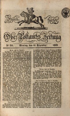 Frankfurter Ober-Post-Amts-Zeitung Montag 22. Dezember 1823