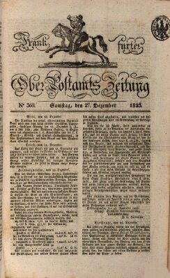 Frankfurter Ober-Post-Amts-Zeitung Samstag 27. Dezember 1823